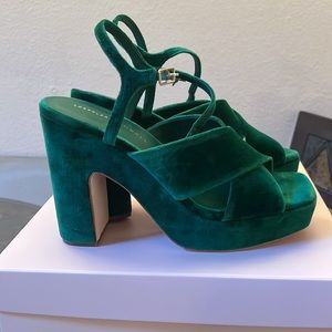 Loeffler Randall Gina Emerald Platform Sandal - Brand New